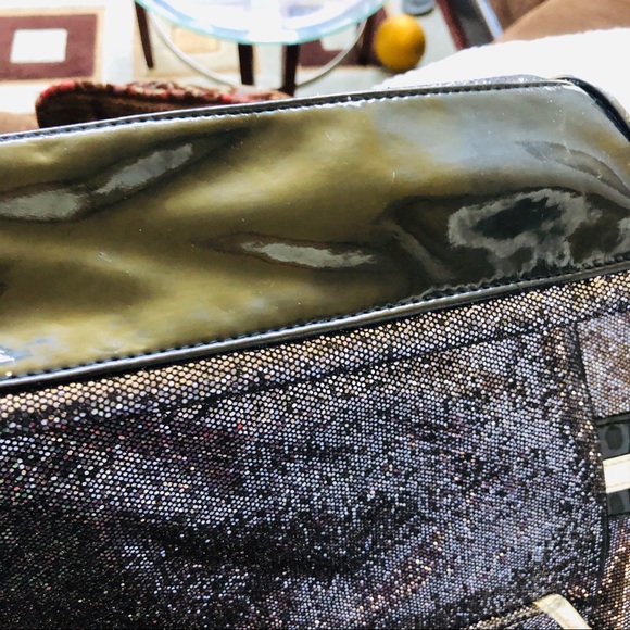 Vintage Betseyville Glitter Varsity Messenger Bag